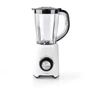 Galda blenderis Nedis KABL300CWT — 800 W, 1,5 L, plastmasas korpuss, nerūsējošā tērauda asmeņi, rotācijas vadība, 220–240 V