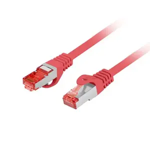 LANBERG networking cable Cat6a S/FTP (S-STP) 2 m RJ-45 — PCF6-10CU-0200-R, Red