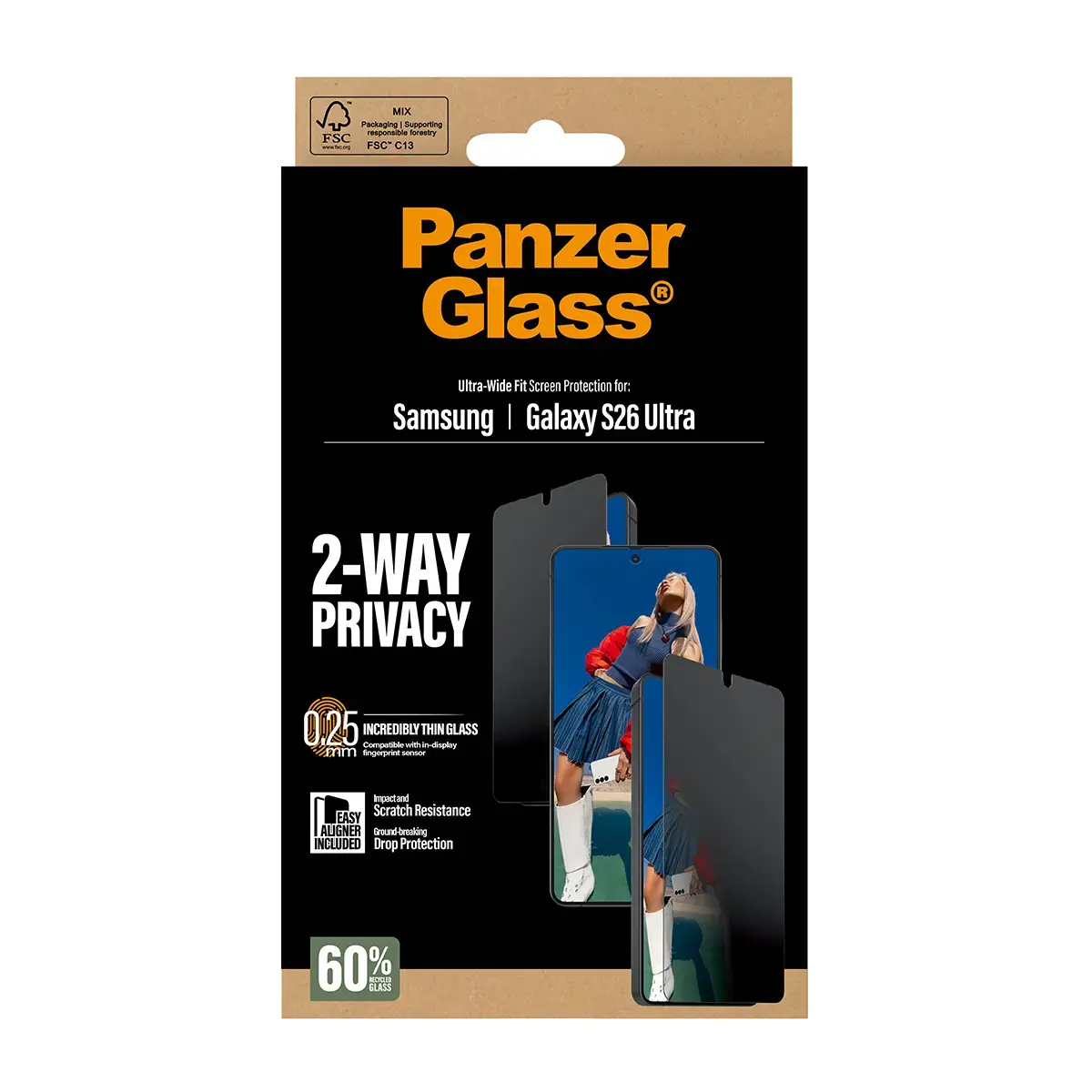 PanzerGlass 2-Way Privacy priekš Samsung Galaxy S26 Ultra Photo 3