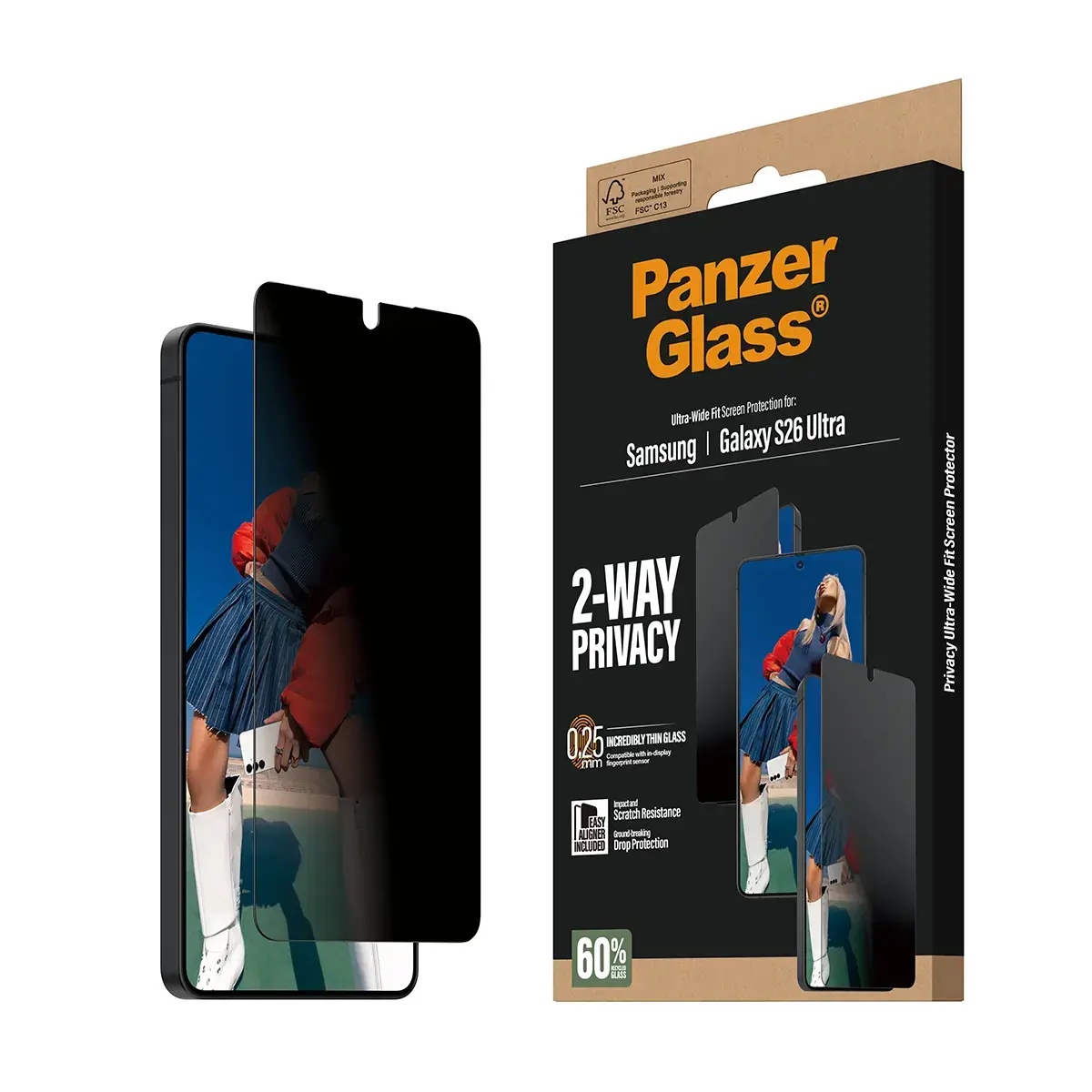 PanzerGlass 2-Way Privacy priekš Samsung Galaxy S26 Ultra Photo 7