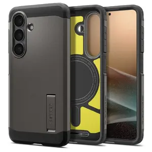 Защитный чехол Spigen Tough Armor (Magfit) для Samsung Galaxy S26, PC+TPU, металлический, для экрана до 6,3", с подставкой