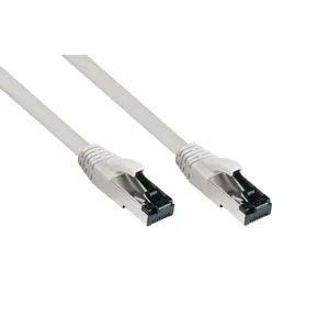 Сетевой кабель Alcasa 8080L-030, Cat8.1 S/FTP (S‑STP), RJ45–RJ45, 3 м, серый, контакты с позолотой