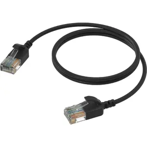 Network cable Procab PROCAB CSD560B/0.5 CAT6A U/UTP Slimline RJ45–RJ45 0.5 m, black