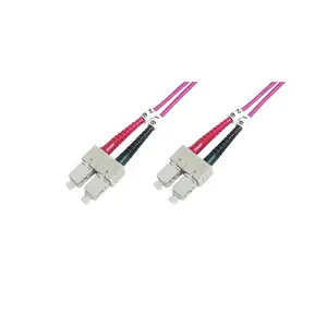 Fibre optic cable LOGON AL5SCSC01I/4I OM4 1 m 2x SC–2x SC (pink)