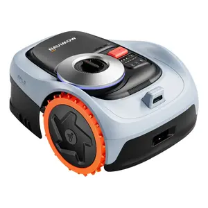 Robotic lawn mower Segway Navimow i208 — cutting width 180 mm, battery-powered, 20–60 mm height, 12.3 kg, orange/black/blue