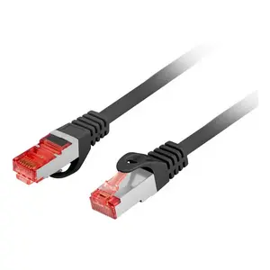 LANBERG Cat6 S/FTP (S‑STP) Ethernet cable 15 m — RJ‑45 to RJ‑45, 1000 Mbit/s, black