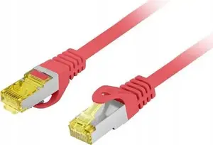 LANBERG Patchcord S/FTP Category 6A 3 m LSZH CU, fluke passed, red