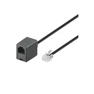 Telephone cable GOOBAY 15 m RJ-11 male to RJ-11 female, black