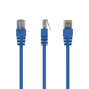 Networking cable GEMBIRD PP12-3M/B — Cat5e, 3 m, RJ-45 to RJ-45, gold-plated contacts, blue