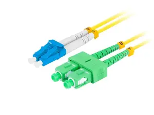 Fibre optic patch cable LANBERG FO-LUSA-SD11-0020-YE 2 m, G.657.A1, SC–LC, 9 µm, duplex, yellow