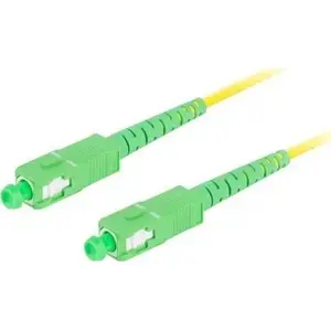 Fiber optic patchcord LANBERG SC/APC‑SC/APC Simplex 3.0 mm LSZH G.657.A1 3 m yellow
