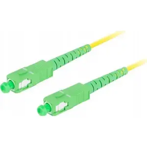 Fiber optic patchcord LANBERG SC/APC–SC/APC Singlemode Simplex 3.0 mm LSZH G.657.A1 0.5 m yellow