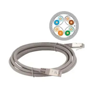 Networking cable Alantec KKS6ASZA2.0 Cat6a S/FTP (S‑STP) 2 m, RJ-45, grey