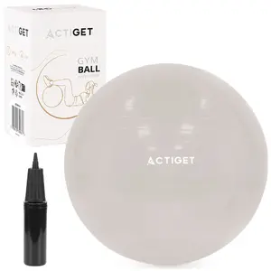 Exercise ball 65 cm Springos ACT0145 PVC beige, anti-slip surface, pump included, max load 150 kg