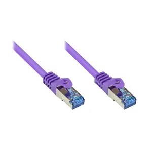 Сетевой кабель Alcasa Cat6a 1,5 м S/FTP (S-STP) RJ-45—RJ-45 фиолетовый
