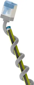 Network cable GOOBAY Cat6a U/FTP (STP) 0.5 m RJ-45 to RJ-45 White