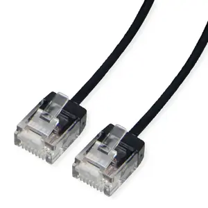 Networking cable ROLINE Cat6a U/UTP 0.5 m RJ-45 — Black