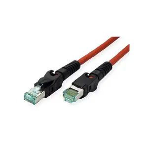 Tīkla kabelis EASYLAN Cat6a S/FTP (S‑STP) sarkans 1 m — RJ‑45 uz RJ‑45, 10 Gbit/s, zelta kontakti