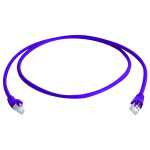 Telegaertner networking cable Cat6a S/FTP (S-STP) Purple 0.25 m RJ-45–RJ-45