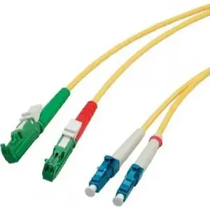 Fiber optic patchcord RM duplex 9/125 µm E2000 APC to LC 10.0 m