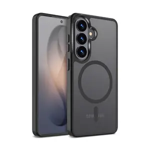 Crong Hybrid Matte Magnetic vāciņš Samsung Galaxy S26 ar MagSafe atbalstu Melns