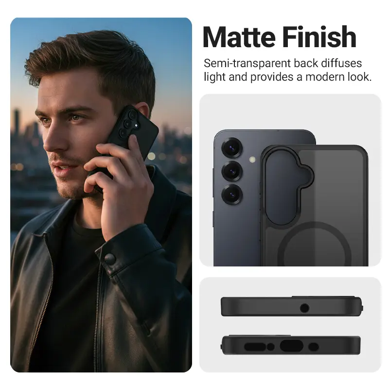 Crong Hybrid Matte Magnetic Case for Samsung Galaxy S26 Photo 4