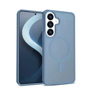 Crong Hybrid Matte Magnetic cover for Samsung Galaxy S26 — PC+TPU, Blue