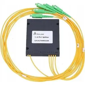 Optical PLC Splitter 1:4 Extralink SC/APC, 2.0 mm G657A, 1.5 m, ABS module, no connectors