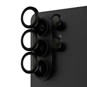 Защитное стекло для камеры PanzerGlass Hoops для Samsung Galaxy S26 Ultra — закалённое стекло, силикон, чёрный
