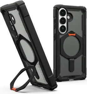 Защитный кейс с подставкой Urban Armor Gear Plasma XTE с магнитным модулем для Samsung Galaxy S26, черно‑оранжевый