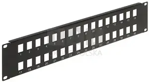 Патч-панель Molex PN PP-32/FX/2U — 2U keystone панель, 32 порта
