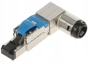 Modular angled shielded RJ45 keystone jack, Neku Polska RJ45/FTP6A-HAND-KAT, CAT6A FTP