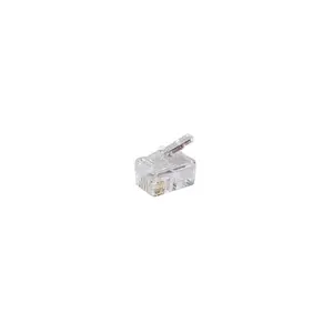 Соединитель провода S-Impuls RJ-10 (модель 72039-) прозрачный, контакты с золотым покрытием