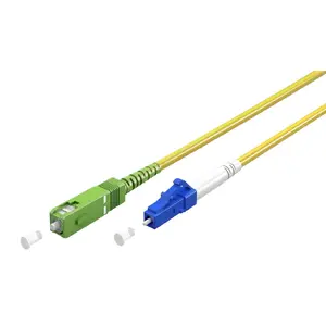 Fiber optic cable GOOBAY 59655 FTTH OS2 25 m SC to LC, 9 µm core, yellow