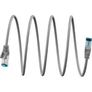 Patch cable GOOBAY Cat 6a S/FTP PiMF, grey, 0.5 m