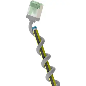 Network cable GOOBAY 74345 Cat8.1 U/FTP (STP) Grey, 0.5 m, RJ-45 to RJ-45, gold-plated contacts