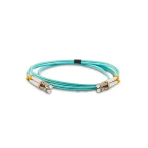 Fibre optic cable LOGON AL5LCLC20I/4I — OM4 50 µm, LC to LC, 20 m, full duplex, turquoise