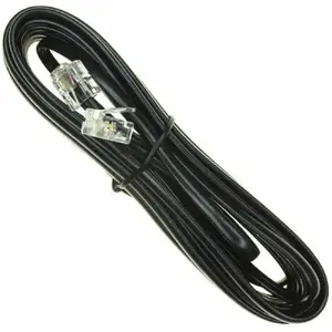 Telephone cable TECHLY RJ11 3 m — 4P4C cord, black