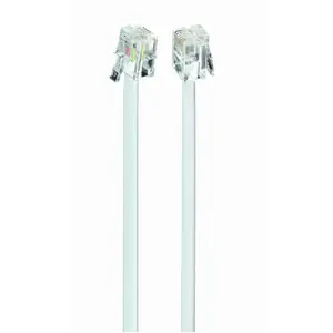Телефонный кабель Gembird TC6P4C-3M — 3 м, RJ11–RJ11, белый