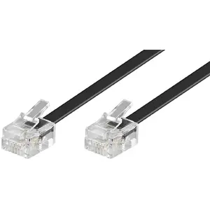 Telephone cable GOOBAY Modular RJ-11 to RJ-11, 15 m, black