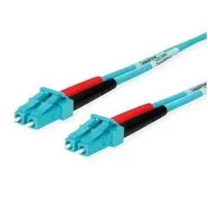 Patch Cable Telegaertner LC (M) to LC (M) 2.0 m — Multimode OM3 50/125 µm, aquamarine