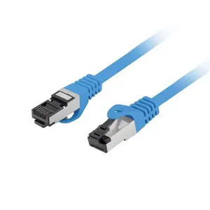 Network patch cable LANBERG PCF8-10CU-0025-B Cat8.1 S/FTP (S-STP) RJ-45 to RJ-45 0.25 m Blue