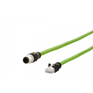 Сетевой кабель Metz 142M4D15050 Cat5e зелёный 5 м с RJ-45 на M12