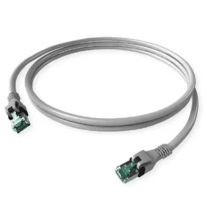 Tīkla kabelis SACON DualBoot PushPull Cat6a S/FTP (S-STP) pelēks 1 m RJ-45–RJ-45