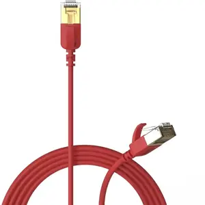 Tīkla kabelis Procab CSD570R/0.3 Slimline CAT7 U/FTP RJ45, sarkans, 0,3 m
