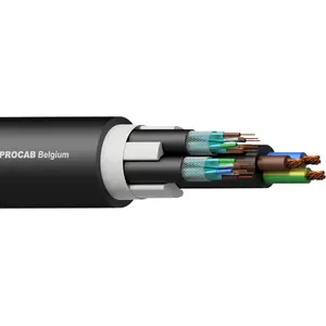 Hybrid cable Procab PNC2527/1 — 2×CAT7 S/FTP LAN + power 3G2.5, 100 m