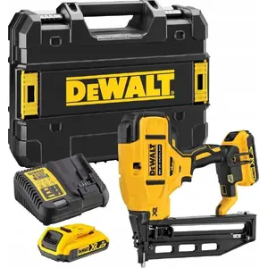 Пневмопистолет DeWalt DCN662D2 18V 16Ga, 32–64 мм, 2×2,0 А·ч Li‑ion, бесщёточный, кейс