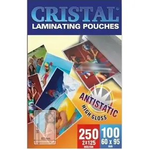 Laminating pouches ARGO 60 x 95 mm 250 µm glossy 100 pcs (model 326025)