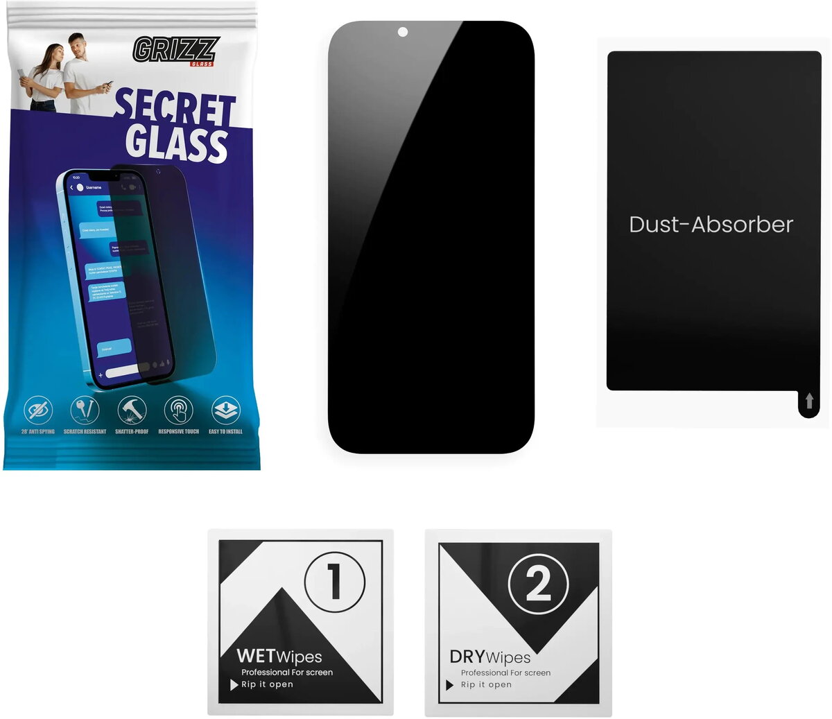 Matēts privātuma rūdīts stikls GrizzGlass SecretGlass
