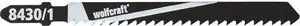 Jigsaw blade Wolfcraft WF8431000 — HCS high carbon steel, 75 mm working length, 3 mm tooth spacing, max cutting thickness 40 mm, 2 pcs